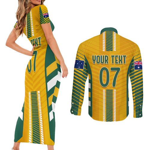 custom-australia-matildas-couples-matching-short-sleeve-bodycon-dress-and-long-sleeve-button-shirt-sam-kerr-legend