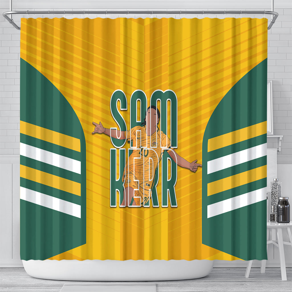 custom-australia-matildas-shower-curtain-sam-kerr-legend