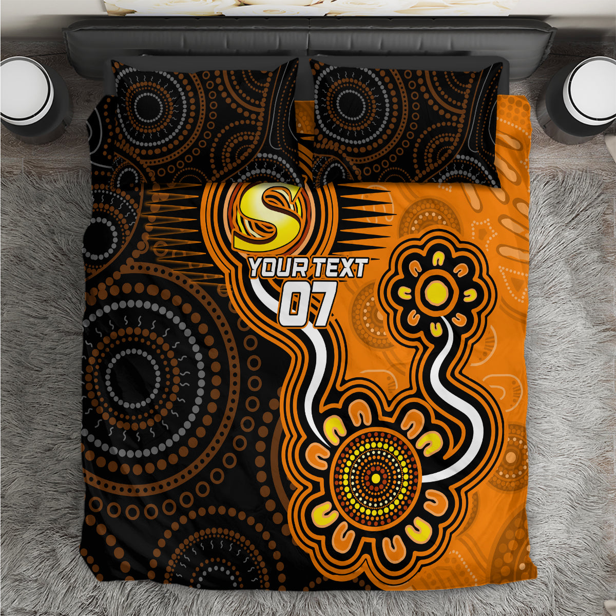 custom-scorchers-cricket-indigenous-bedding-set-champions-fire-up