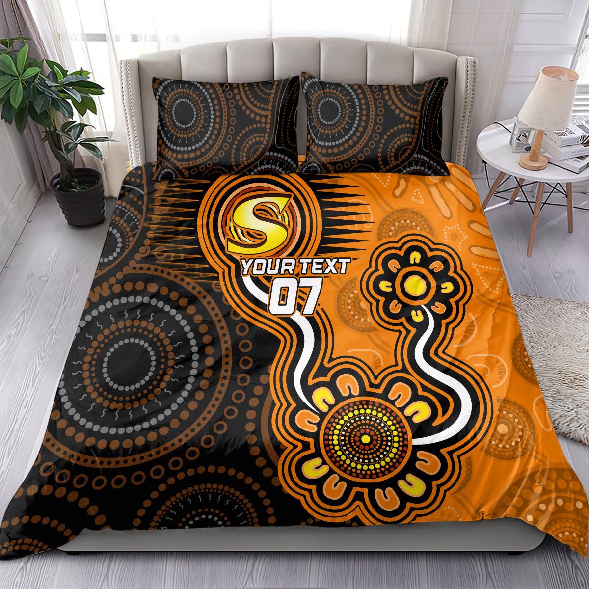 custom-scorchers-cricket-indigenous-bedding-set-champions-fire-up