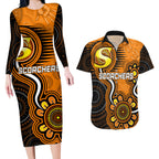 custom-scorchers-cricket-indigenous-couples-matching-long-sleeve-bodycon-dress-and-hawaiian-shirt-champions-fire-up