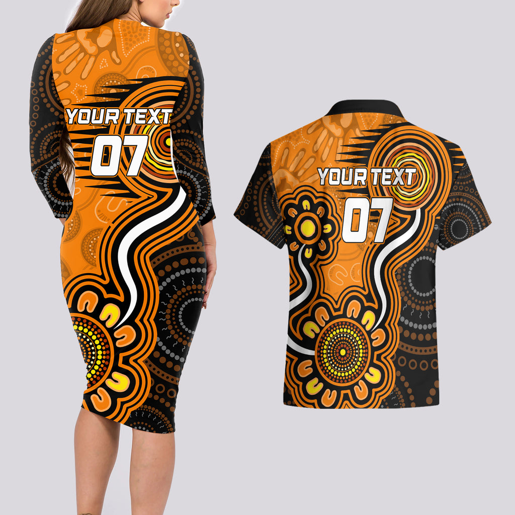 custom-scorchers-cricket-indigenous-couples-matching-long-sleeve-bodycon-dress-and-hawaiian-shirt-champions-fire-up