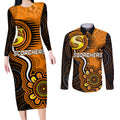 custom-scorchers-cricket-indigenous-couples-matching-long-sleeve-bodycon-dress-and-long-sleeve-button-shirt-champions-fire-up
