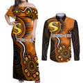custom-scorchers-cricket-indigenous-couples-matching-off-shoulder-maxi-dress-and-long-sleeve-button-shirt-champions-fire-up