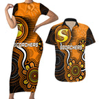 custom-scorchers-cricket-indigenous-couples-matching-short-sleeve-bodycon-dress-and-hawaiian-shirt-champions-fire-up
