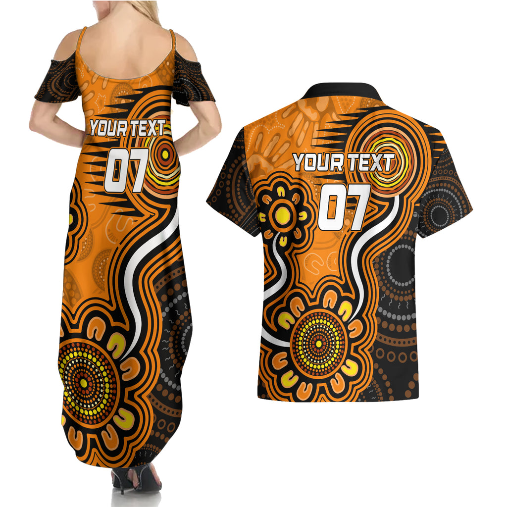 custom-scorchers-cricket-indigenous-couples-matching-summer-maxi-dress-and-hawaiian-shirt-champions-fire-up