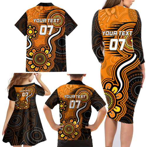 custom-scorchers-cricket-indigenous-family-matching-long-sleeve-bodycon-dress-and-hawaiian-shirt-champions-fire-up