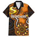 custom-scorchers-cricket-indigenous-family-matching-off-shoulder-maxi-dress-and-hawaiian-shirt-champions-fire-up