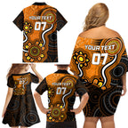custom-scorchers-cricket-indigenous-family-matching-off-shoulder-short-dress-and-hawaiian-shirt-champions-fire-up