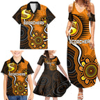 custom-scorchers-cricket-indigenous-family-matching-summer-maxi-dress-and-hawaiian-shirt-champions-fire-up