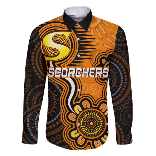 custom-scorchers-cricket-indigenous-family-matching-summer-maxi-dress-and-hawaiian-shirt-champions-fire-up
