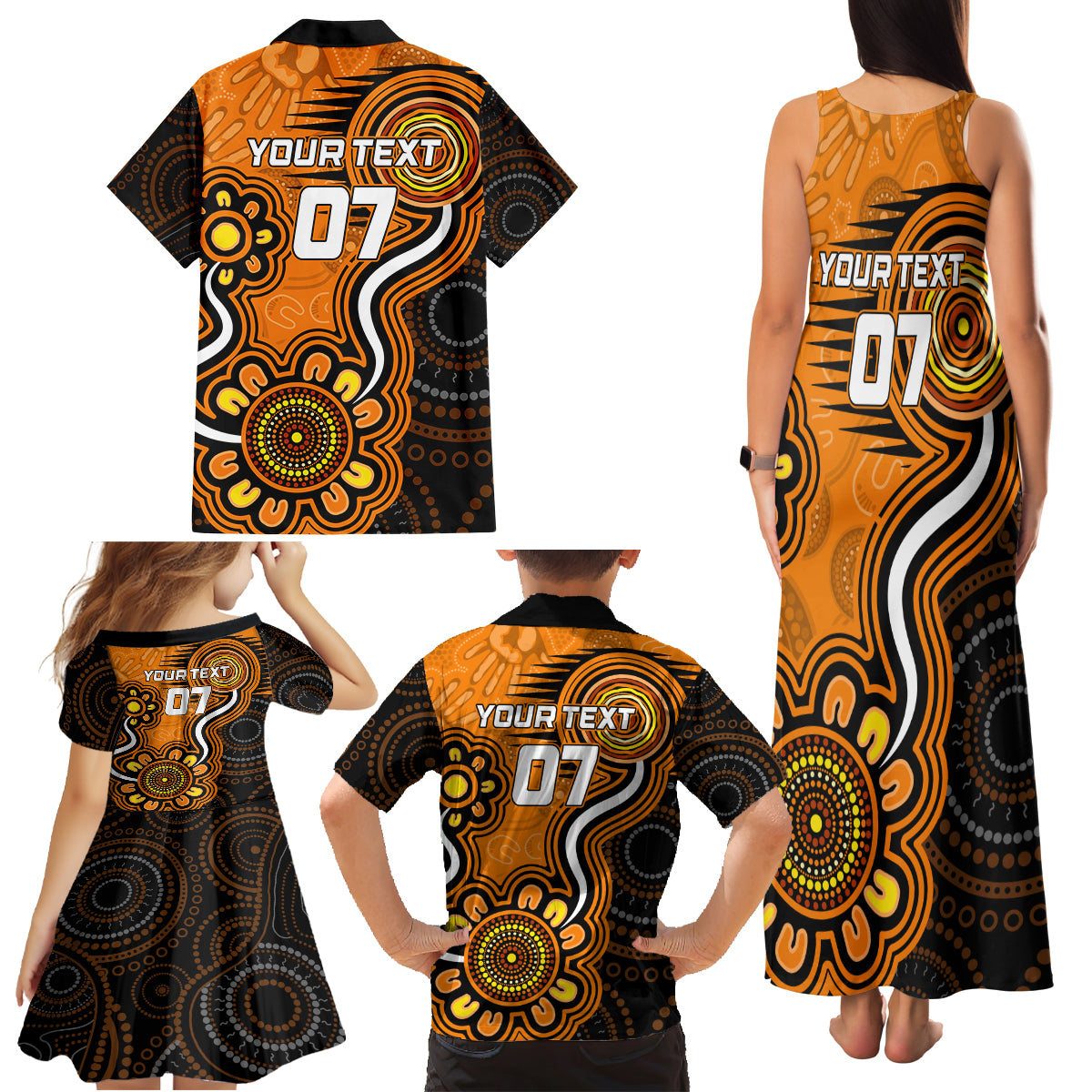 custom-scorchers-cricket-indigenous-family-matching-tank-maxi-dress-and-hawaiian-shirt-champions-fire-up