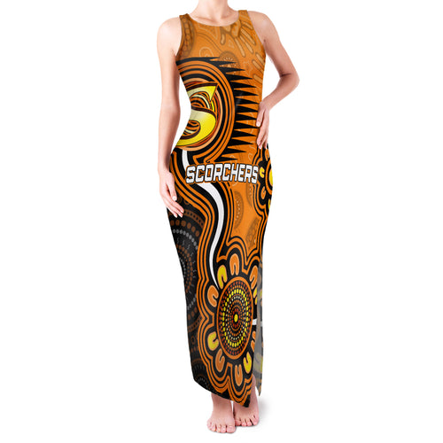 custom-scorchers-cricket-indigenous-family-matching-tank-maxi-dress-and-hawaiian-shirt-champions-fire-up