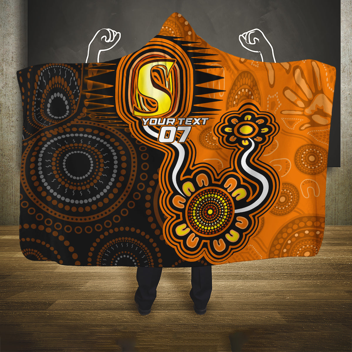 custom-scorchers-cricket-indigenous-hooded-blanket-champions-fire-up