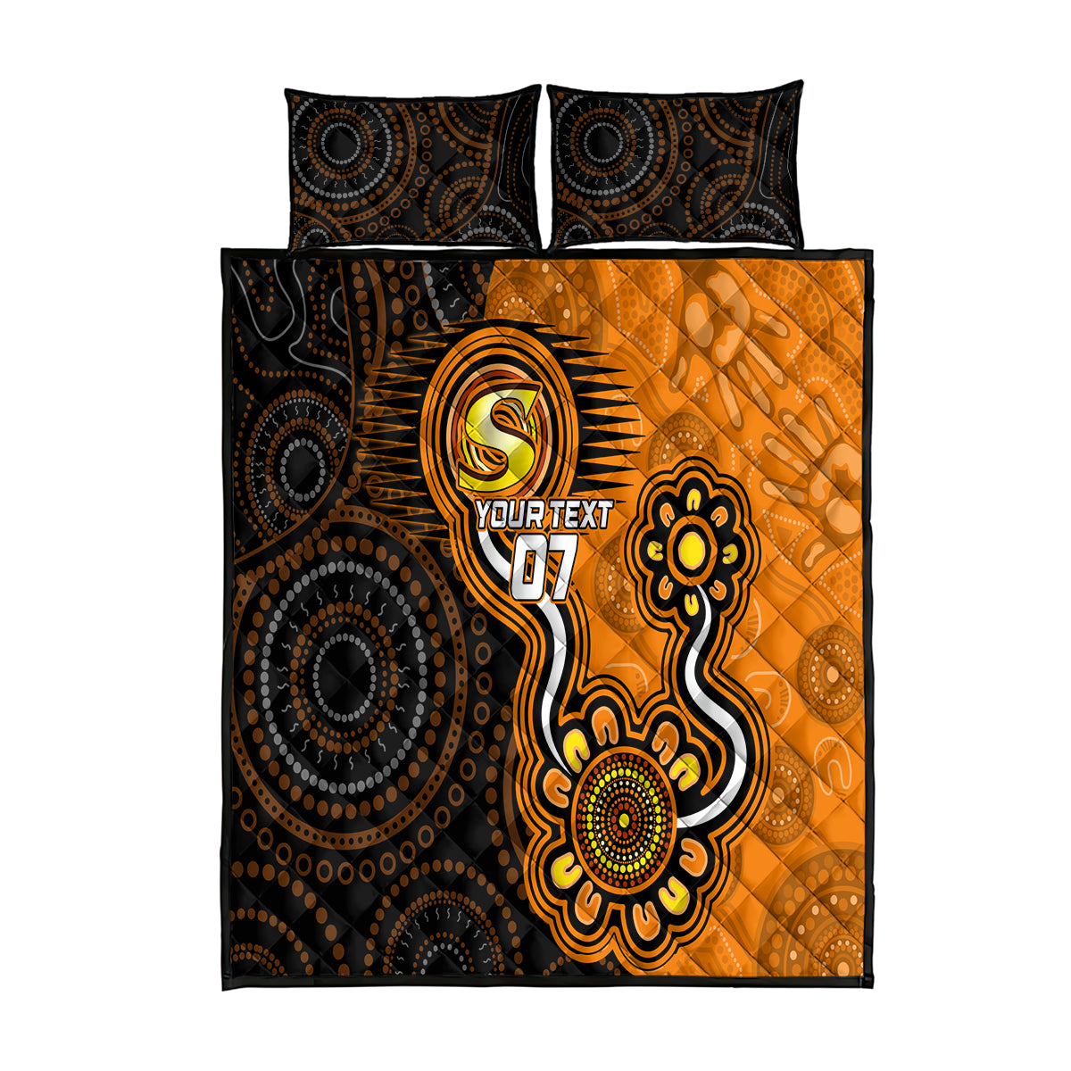 custom-scorchers-cricket-indigenous-quilt-bed-set-champions-fire-up