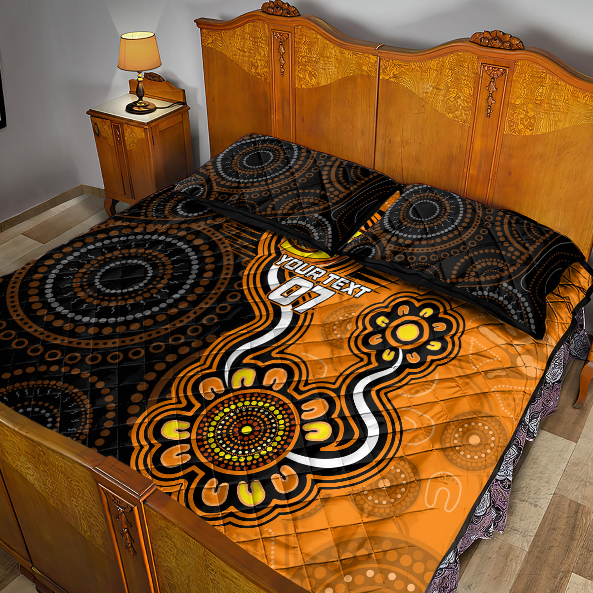 custom-scorchers-cricket-indigenous-quilt-bed-set-champions-fire-up