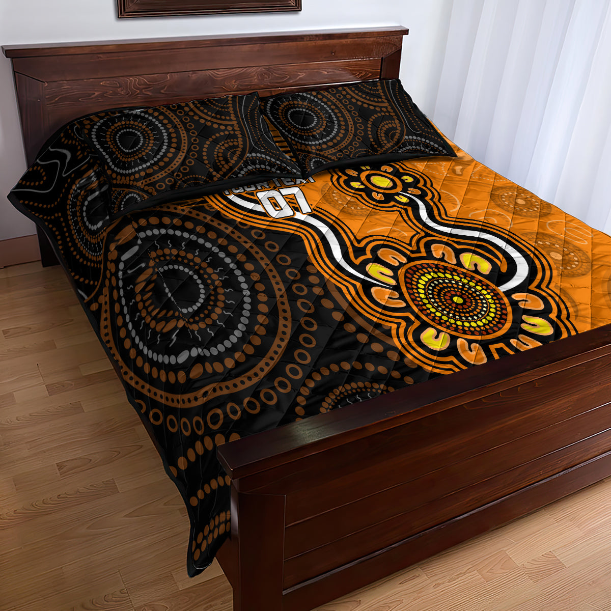 custom-scorchers-cricket-indigenous-quilt-bed-set-champions-fire-up