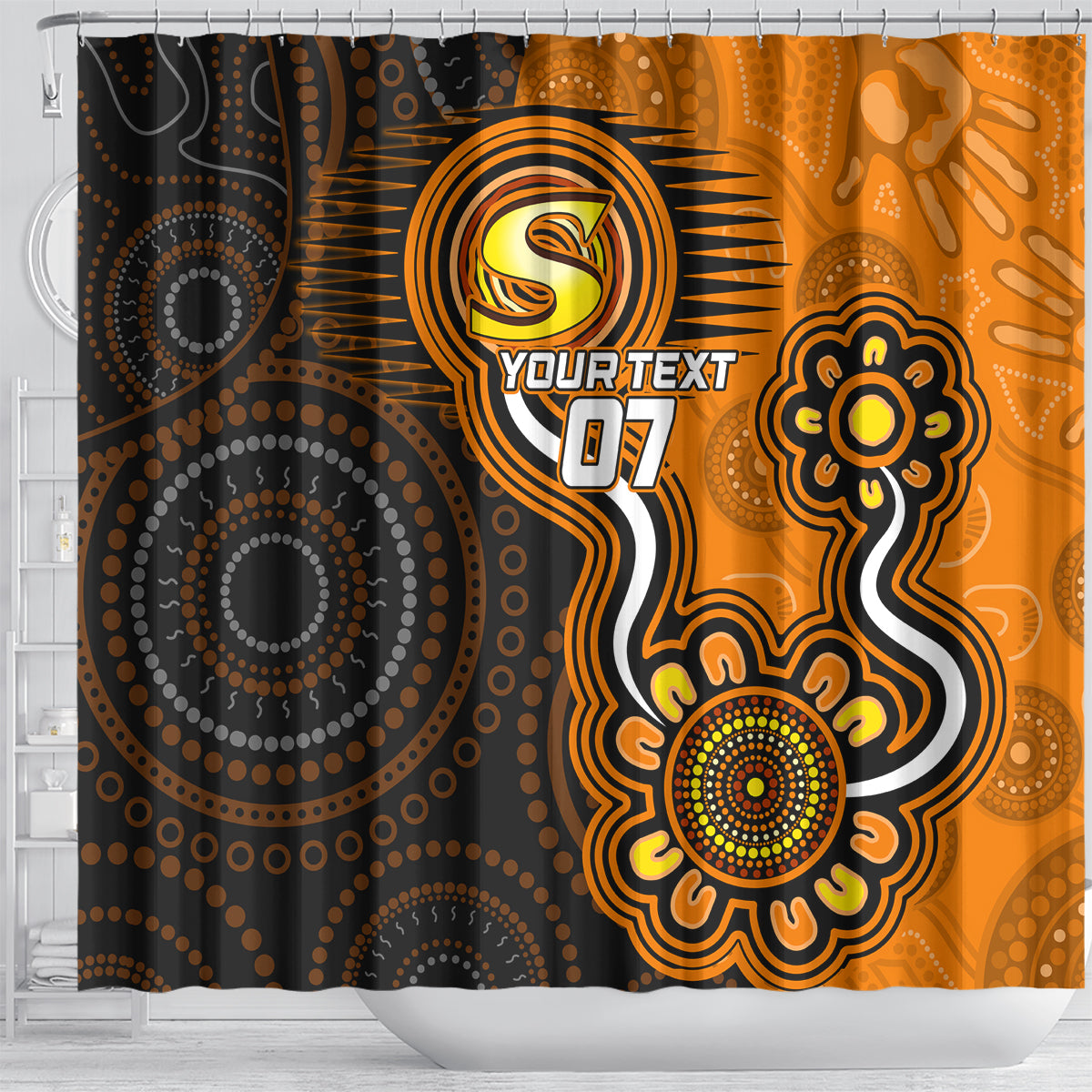 custom-scorchers-cricket-indigenous-shower-curtain-champions-fire-up