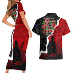 Anzac Day Camouflage Couples Matching Short Sleeve Bodycon Dress and Hawaiian Shirt Ode of Remembrance
