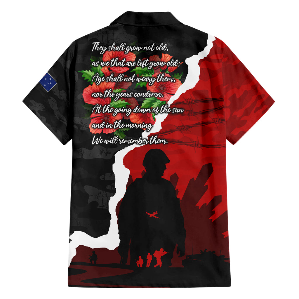Anzac Day Camouflage Hawaiian Shirt Ode of Remembrance