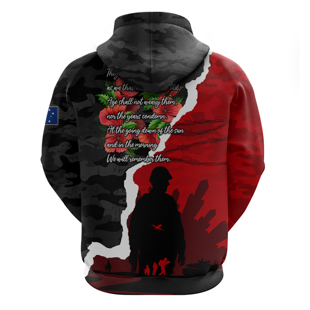 Anzac Day Camouflage Hoodie Ode of Remembrance