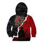 Anzac Day Camouflage Kid Hoodie Ode of Remembrance