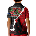Anzac Day Camouflage Kid Polo Shirt Ode of Remembrance