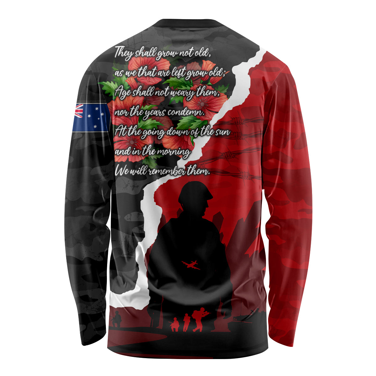 Anzac Day Camouflage Long Sleeve Shirt Ode of Remembrance