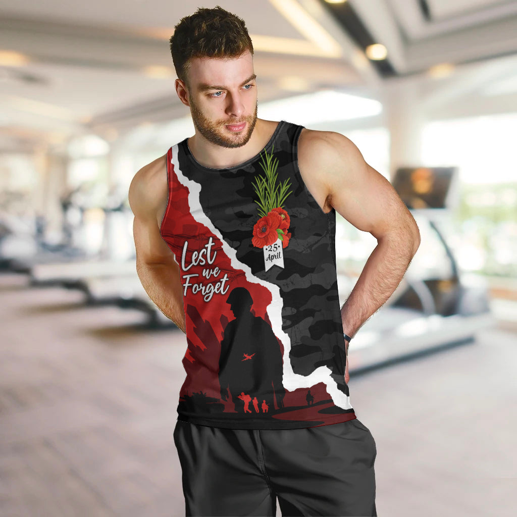 Anzac Day Camouflage Men Tank Top Ode of Remembrance