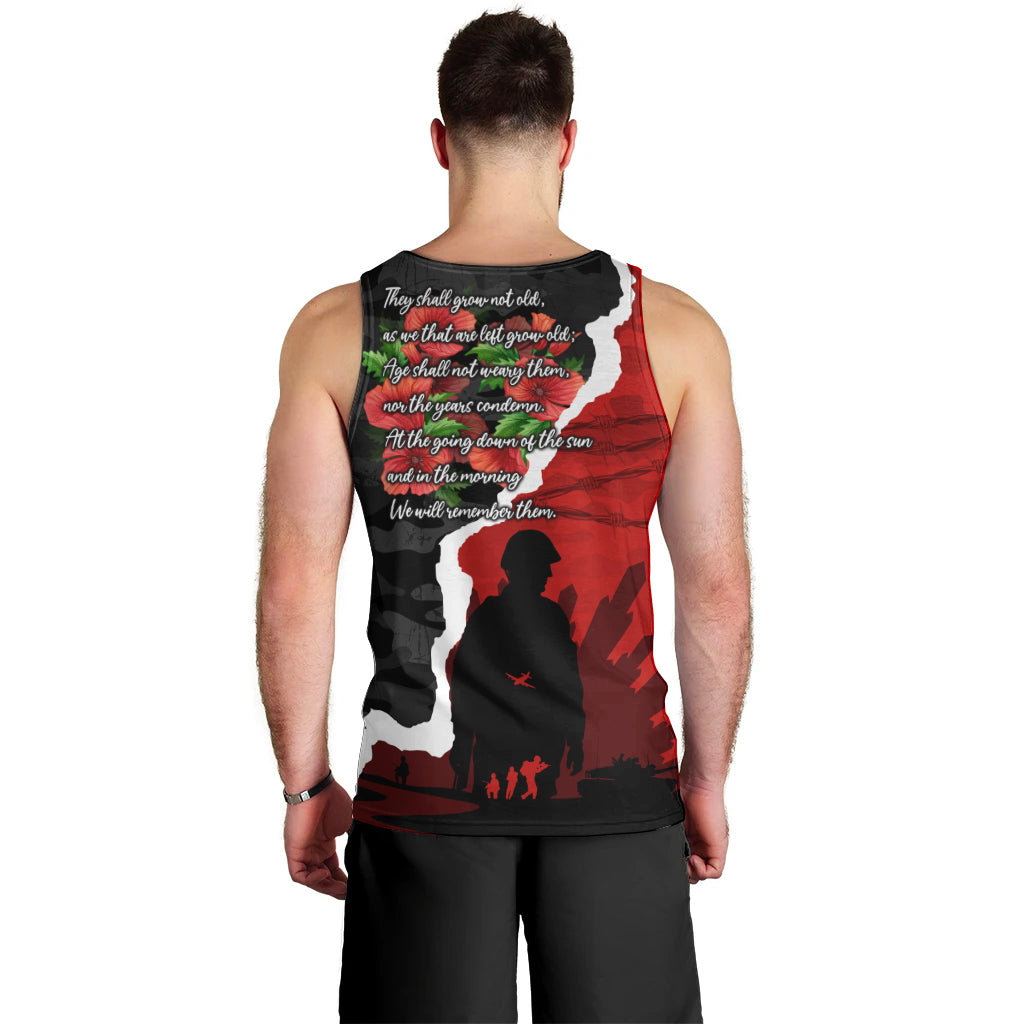 Anzac Day Camouflage Men Tank Top Ode of Remembrance