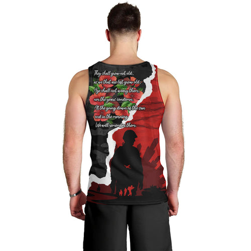 Anzac Day Camouflage Men Tank Top Ode of Remembrance
