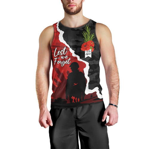 Anzac Day Camouflage Men Tank Top Ode of Remembrance
