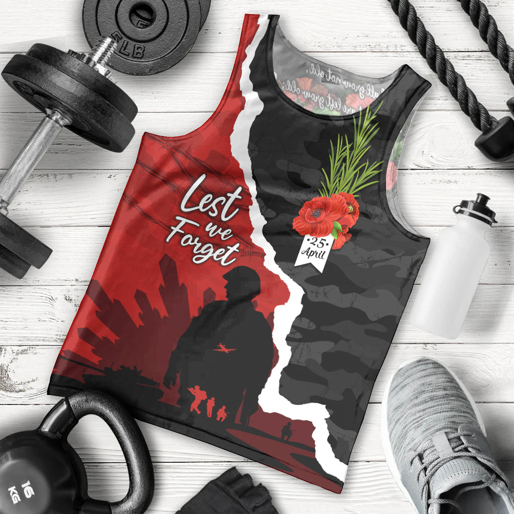 Anzac Day Camouflage Men Tank Top Ode of Remembrance