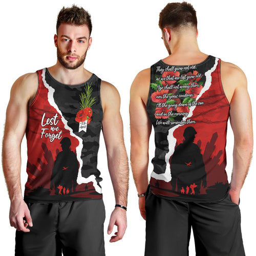 Anzac Day Camouflage Men Tank Top Ode of Remembrance