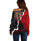 Anzac Day Camouflage Off Shoulder Sweater Ode of Remembrance