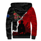 Anzac Day Camouflage Sherpa Hoodie Ode of Remembrance