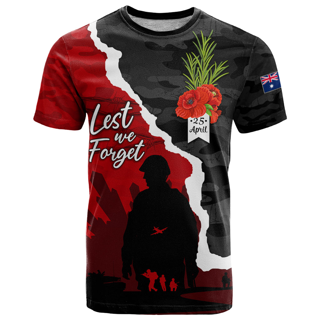 Anzac Day Camouflage T Shirt Ode of Remembrance