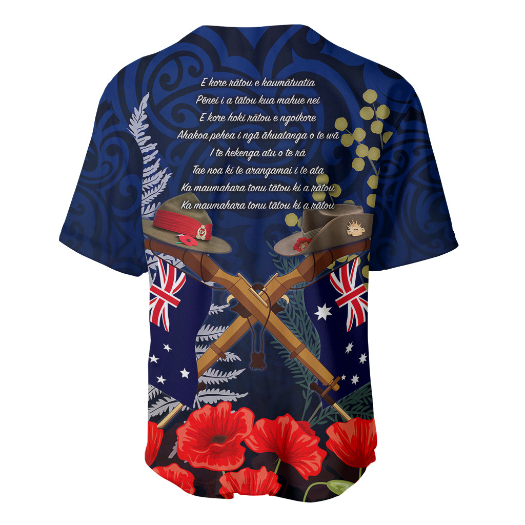 Anzac Day Aussie Mix Maori In Memories Baseball Jersey