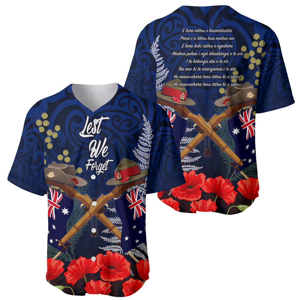 Anzac Day Aussie Mix Maori In Memories Baseball Jersey