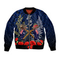 Anzac Day Aussie Mix Maori In Memories Bomber Jacket