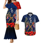 Anzac Day Aussie Mix Maori In Memories Couples Matching Mermaid Dress and Hawaiian Shirt