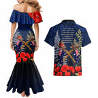 Anzac Day Aussie Mix Maori In Memories Couples Matching Mermaid Dress and Hawaiian Shirt