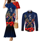 Anzac Day Aussie Mix Maori In Memories Couples Matching Mermaid Dress and Long Sleeve Button Shirt