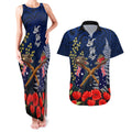 Anzac Day Aussie Mix Maori In Memories Couples Matching Tank Maxi Dress and Hawaiian Shirt