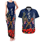 Anzac Day Aussie Mix Maori In Memories Couples Matching Tank Maxi Dress and Hawaiian Shirt