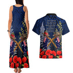 Anzac Day Aussie Mix Maori In Memories Couples Matching Tank Maxi Dress and Hawaiian Shirt