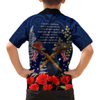 Anzac Day Aussie Mix Maori In Memories Family Matching Long Sleeve Bodycon Dress and Hawaiian Shirt