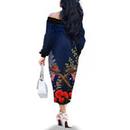 Anzac Day Aussie Mix Maori In Memories Family Matching Off Shoulder Long Sleeve Dress and Hawaiian Shirt