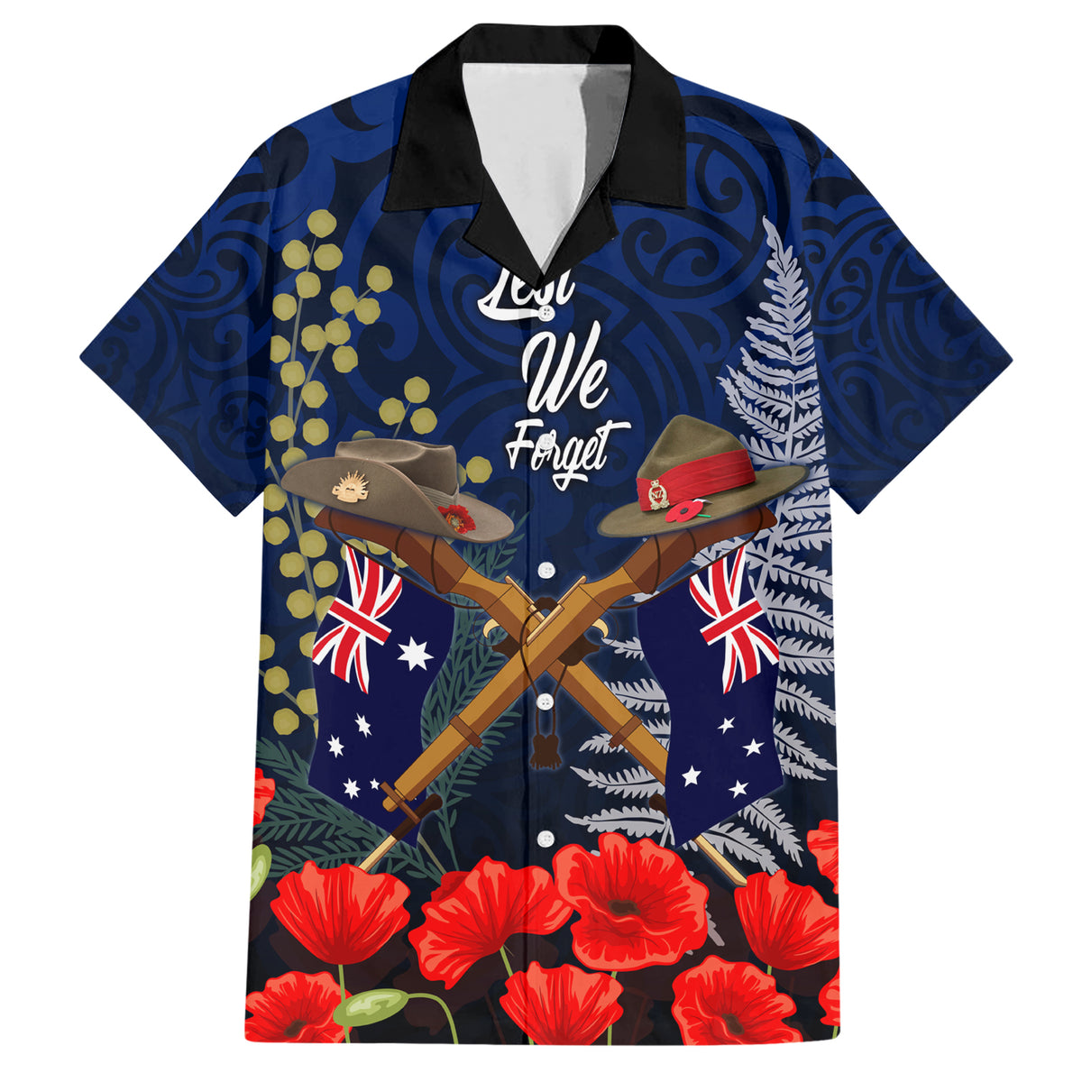 Anzac Day Aussie Mix Maori In Memories Hawaiian Shirt