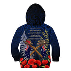Anzac Day Aussie Mix Maori In Memories Kid Hoodie